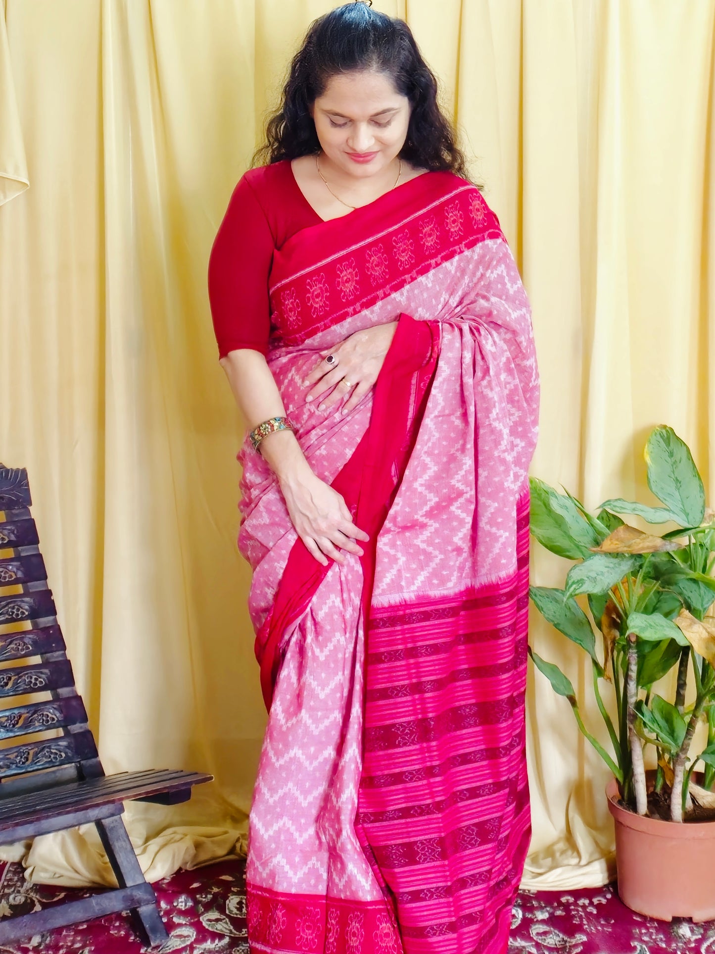 "Pratibha" Sambalpuri Handloom Saree - Earthyweaves
