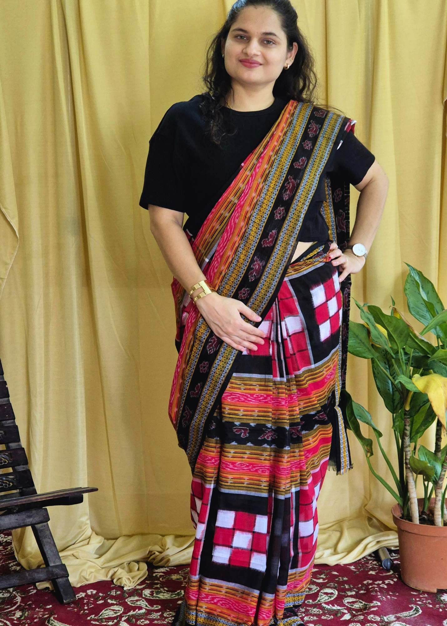 "Lohini" Sambalpuri Handloom Saree - Earthyweaves