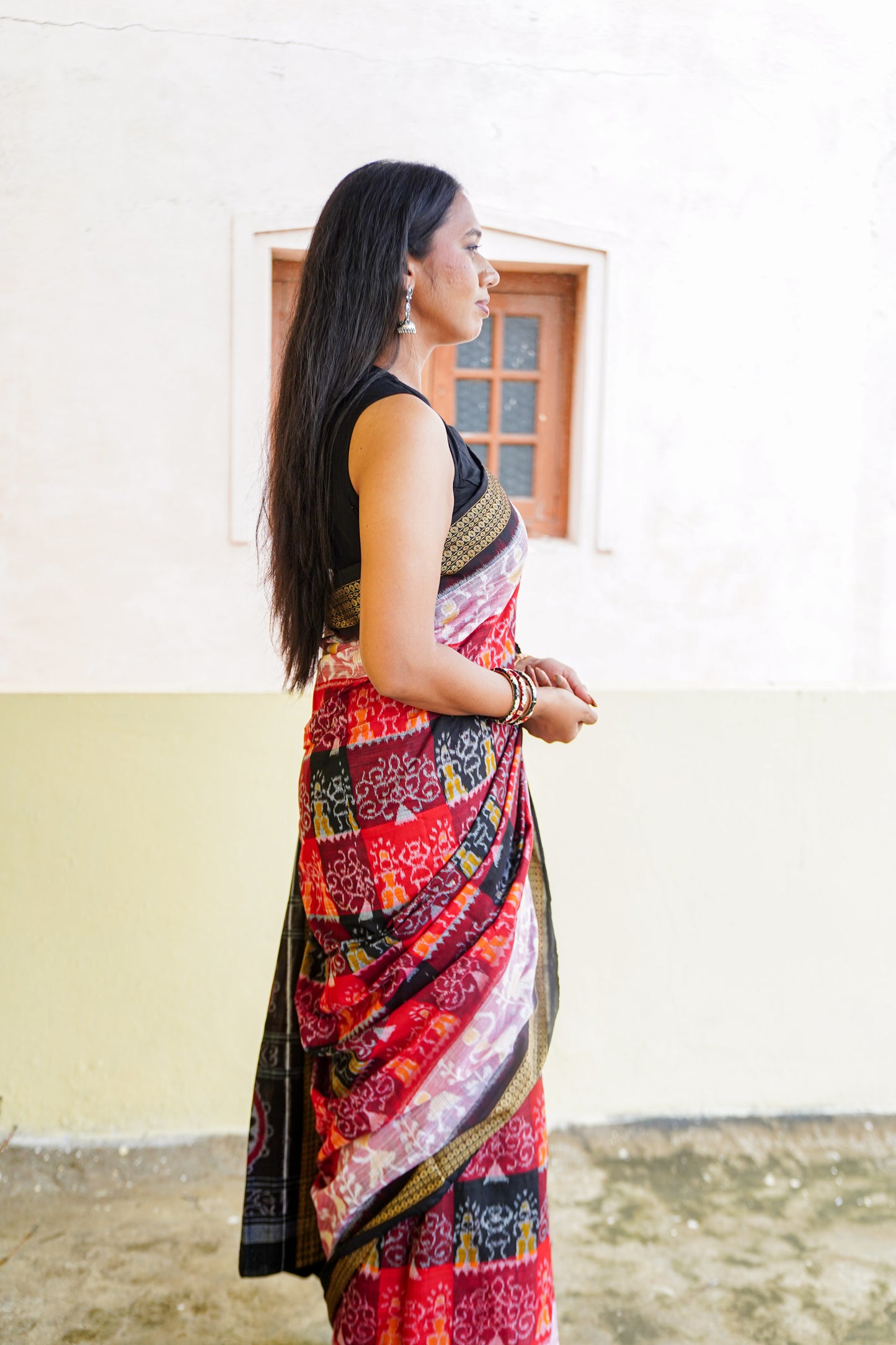 "Rangashree" Sambalpuri Cotton Saree - Earthyweaves