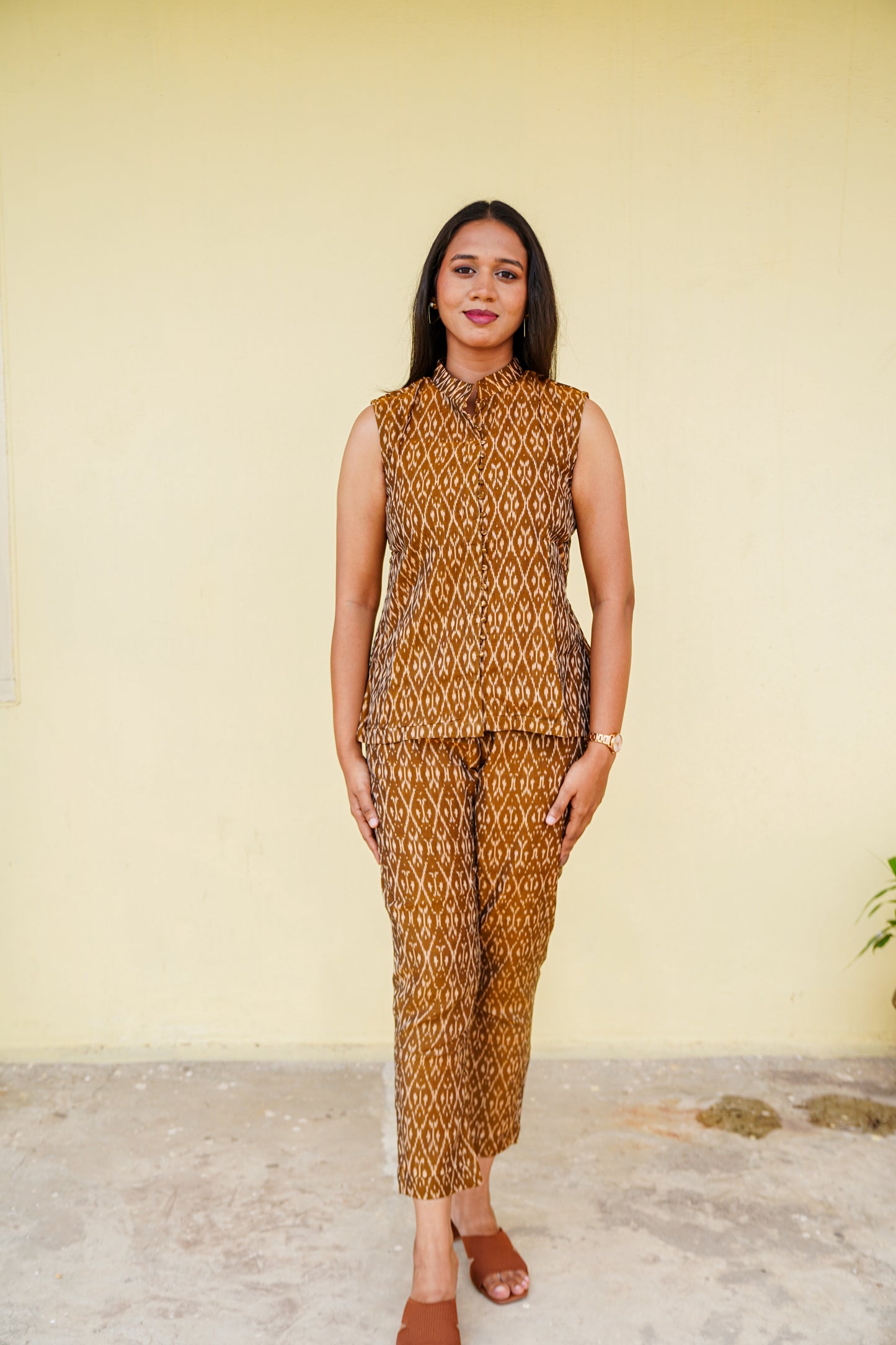"Kanchana" Pochampally Co-ord Set - Earthyweaves