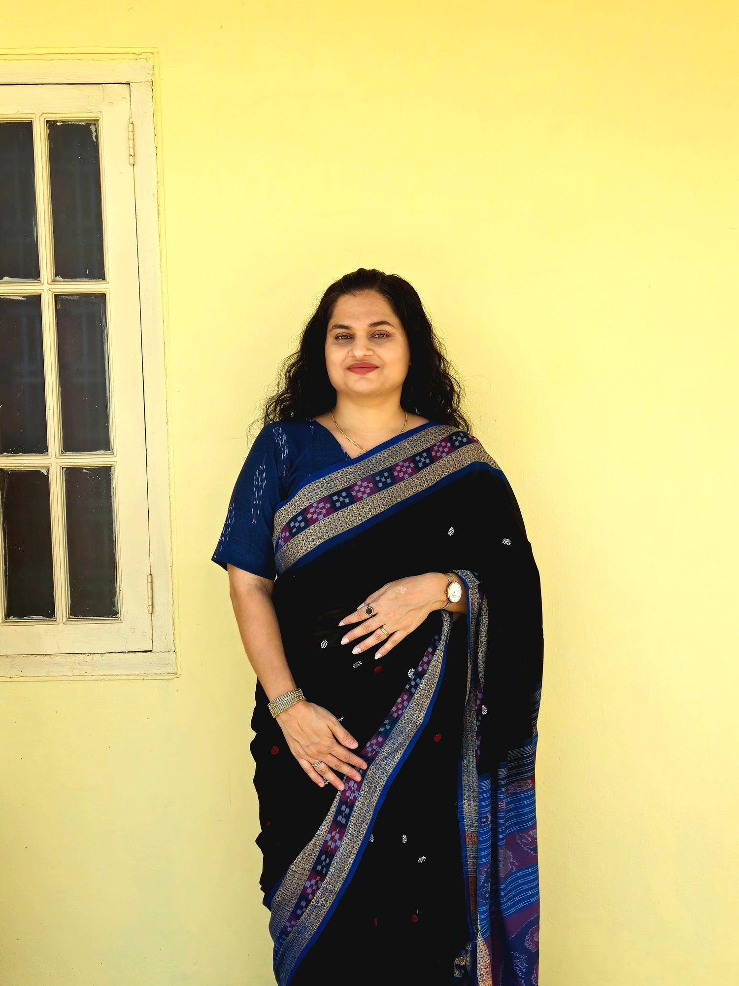 "Mrunalini" Sambalpuri Cotton Saree - Earthyweaves