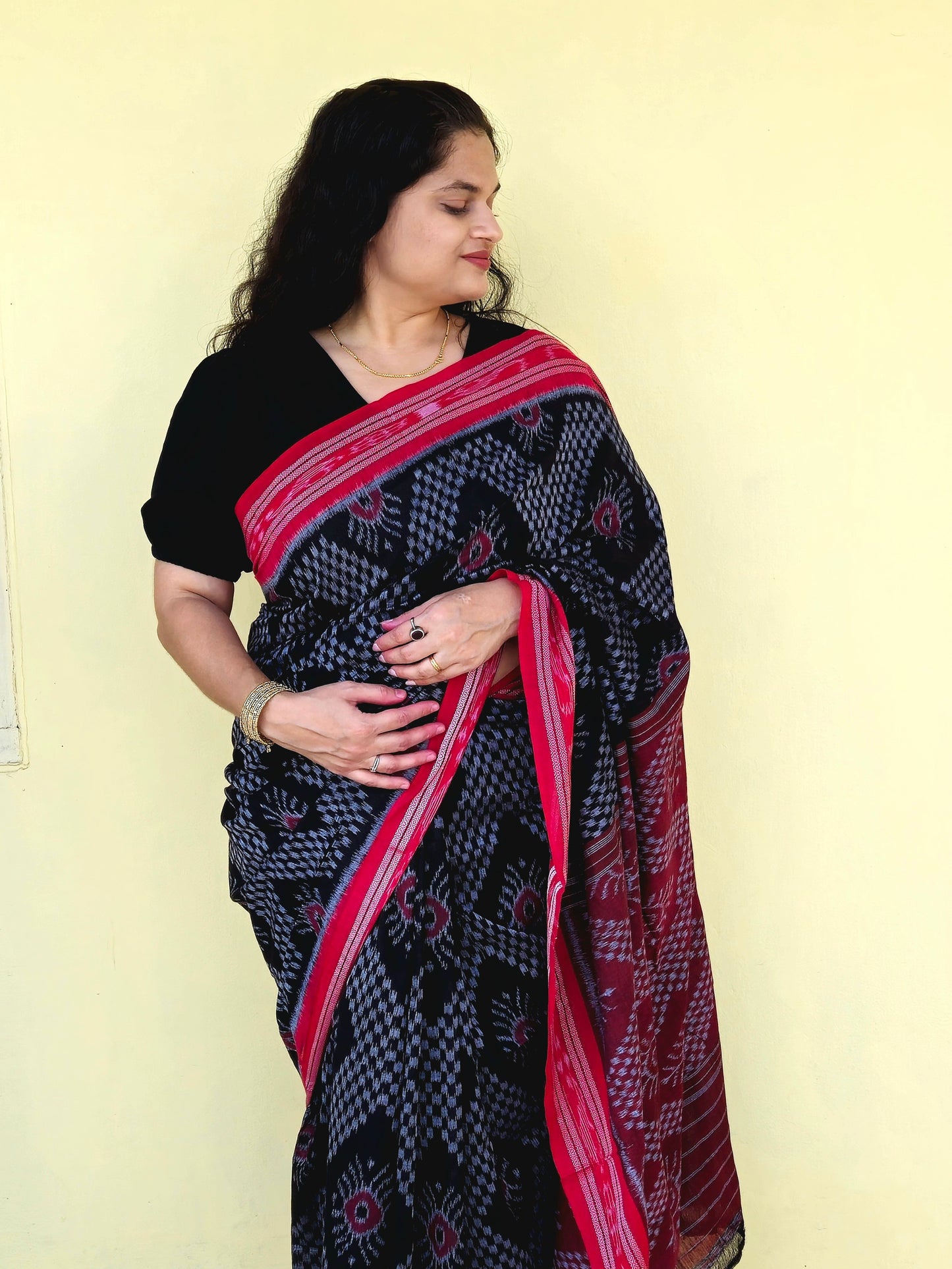 "Tanirika" Sambalpuri Cotton Saree - Earthyweaves