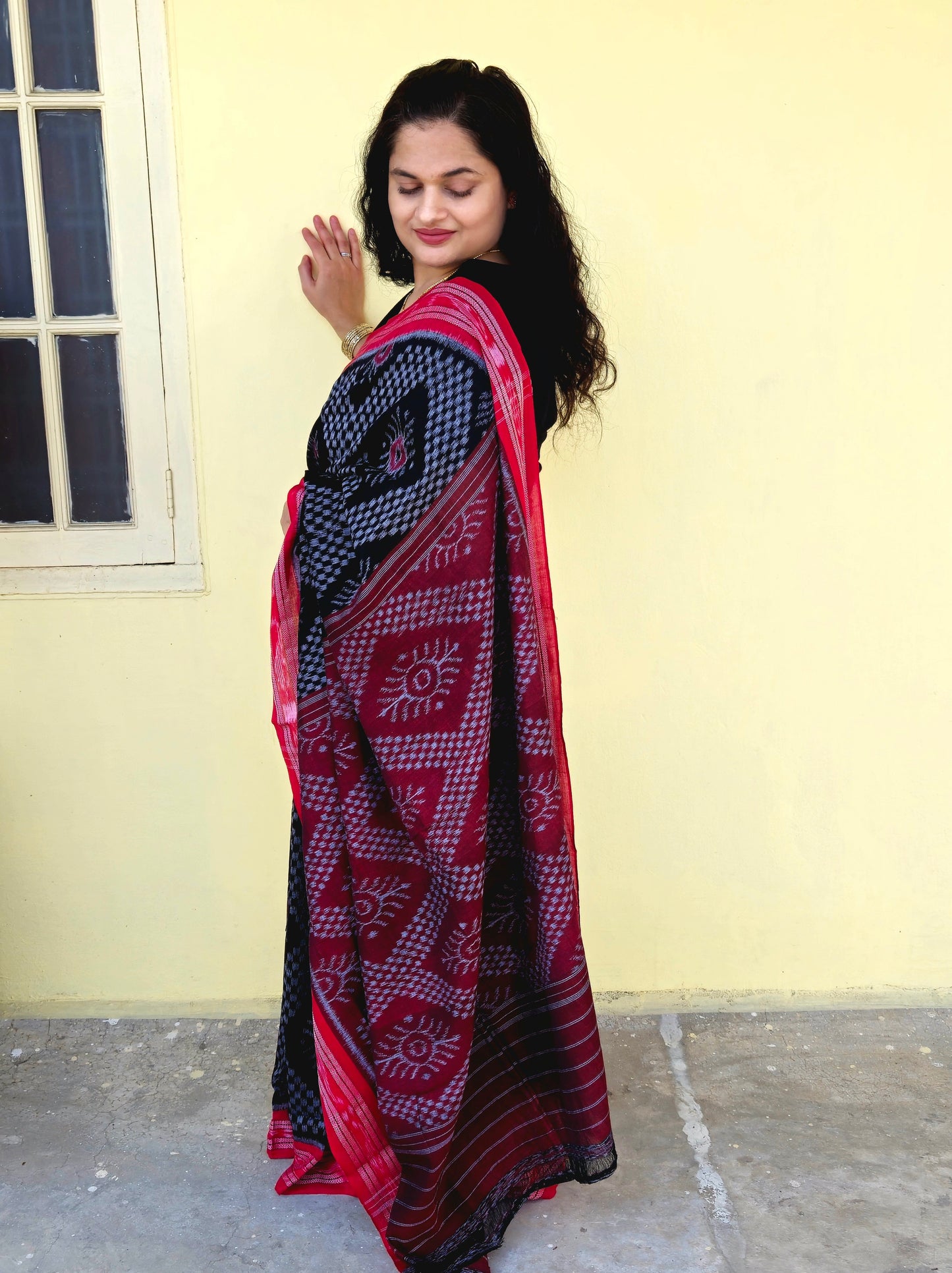 "Tanirika" Sambalpuri Cotton Saree - Earthyweaves