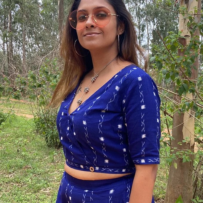"Nilaranya" Sambalpuri Co-ord Set - Earthyweaves