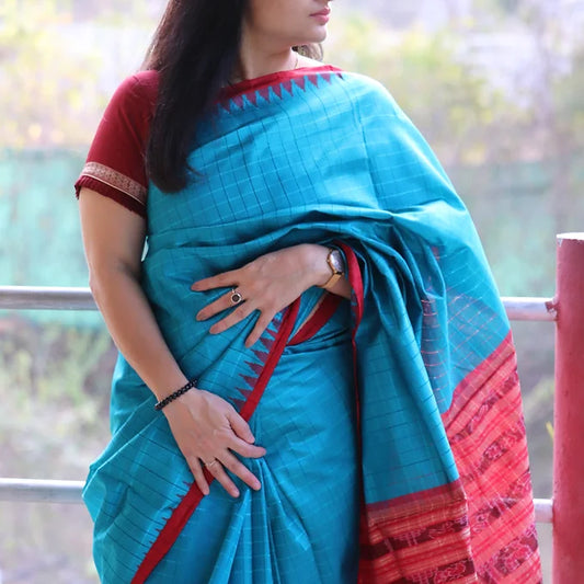 "Induaaga" Sambalpuri Tussar Silk Saree - Earthyweaves