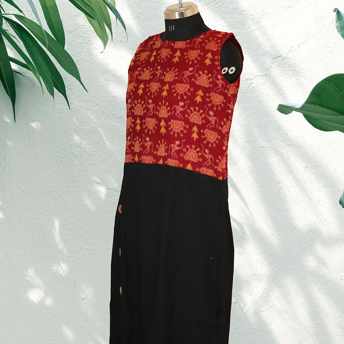 "GauriKamala" Sambalpuri Dress - Earthyweaves