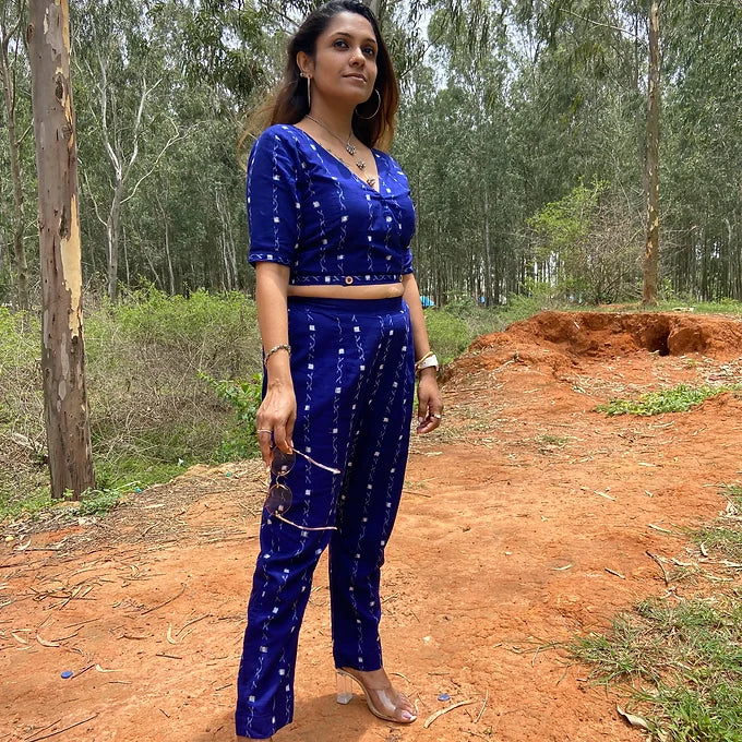 "Nilaranya" Sambalpuri Co-ord Set - Earthyweaves