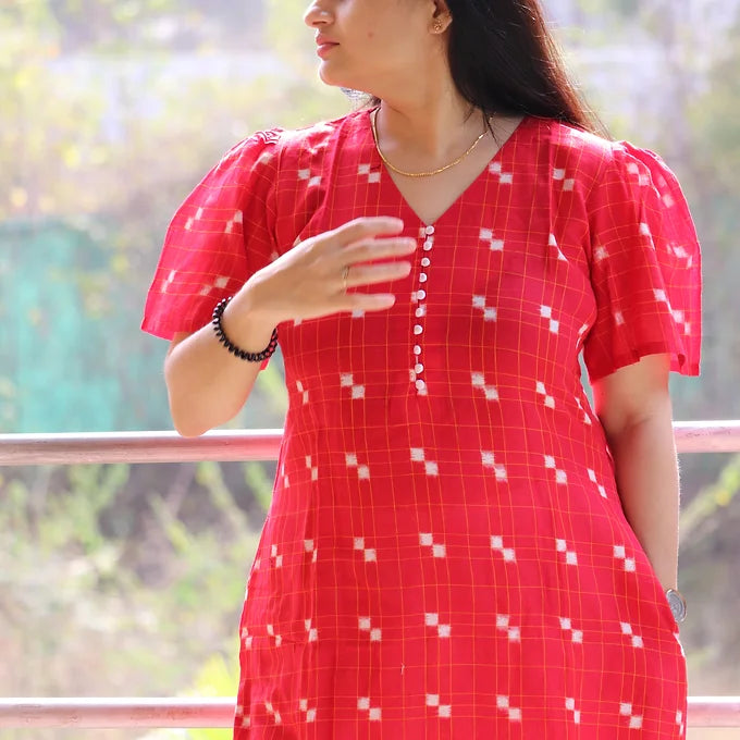 "Prajya" Sambalpuri Dress - Earthyweaves