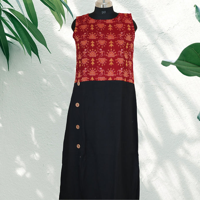 "GauriKamala" Sambalpuri Dress - Earthyweaves