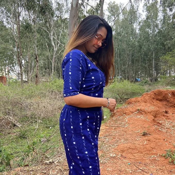 "Nilaranya" Sambalpuri Co-ord Set - Earthyweaves
