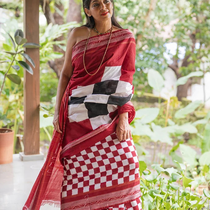 "DevaChandan" Sambalpuri Saree - Earthyweaves