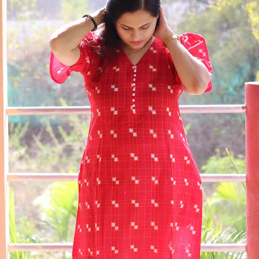 "Prajya" Sambalpuri Dress - Earthyweaves