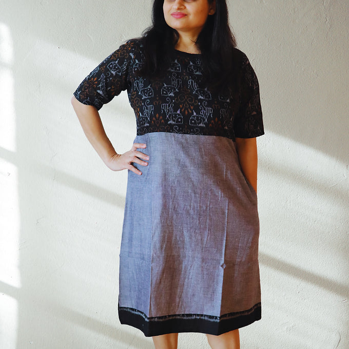 "Amrithika" Sambalpuri Kurta - Earthyweaves