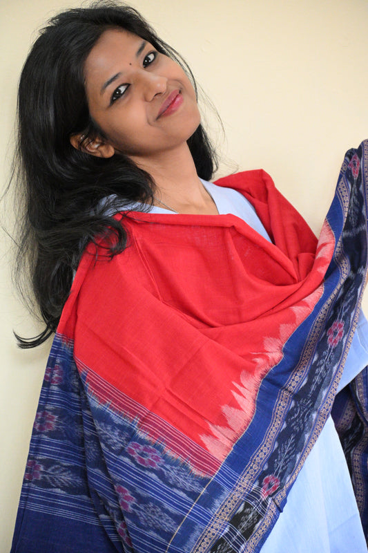 Red Sambalpuri Dupatta
