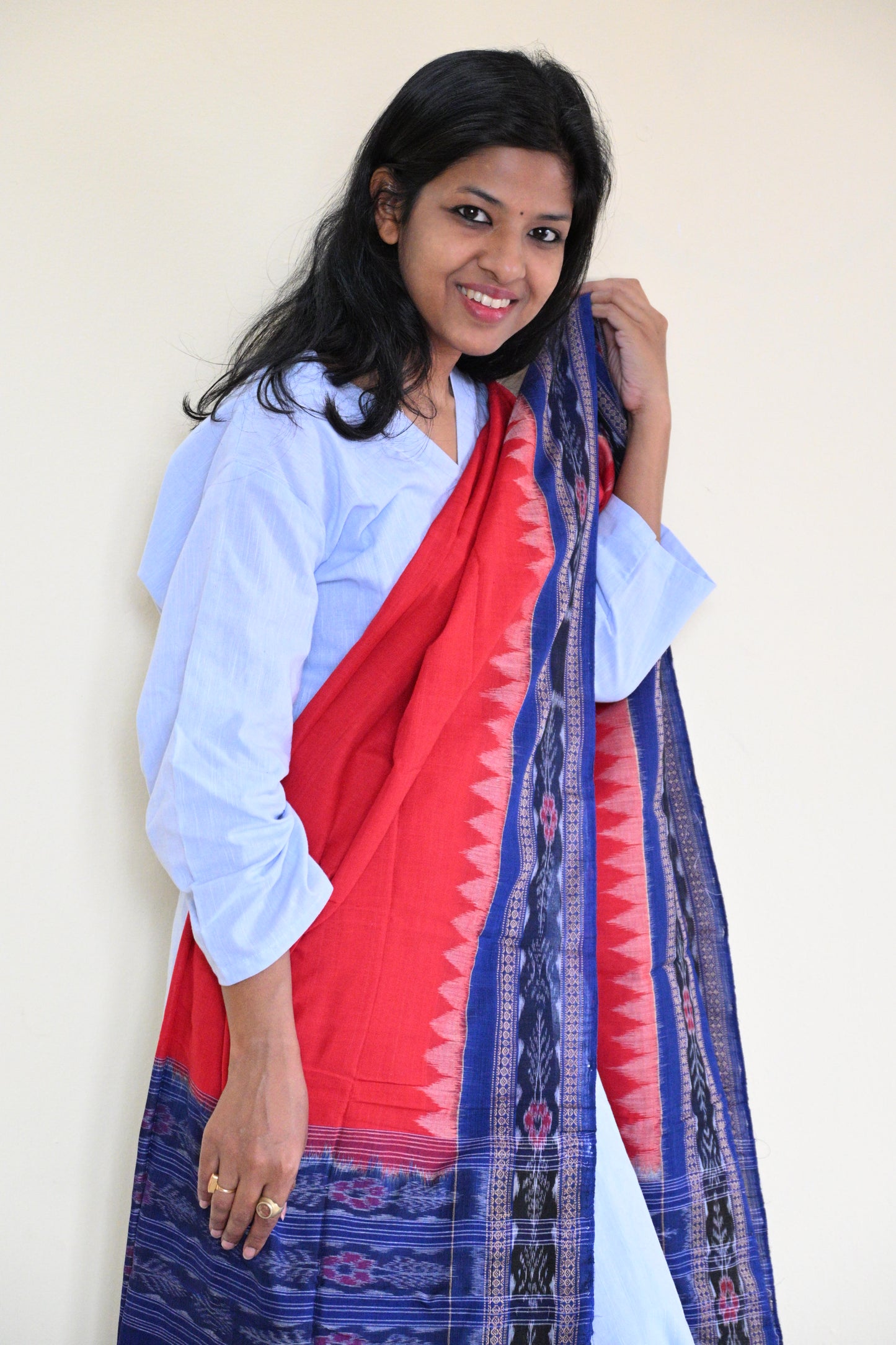 Red Sambalpuri Dupatta