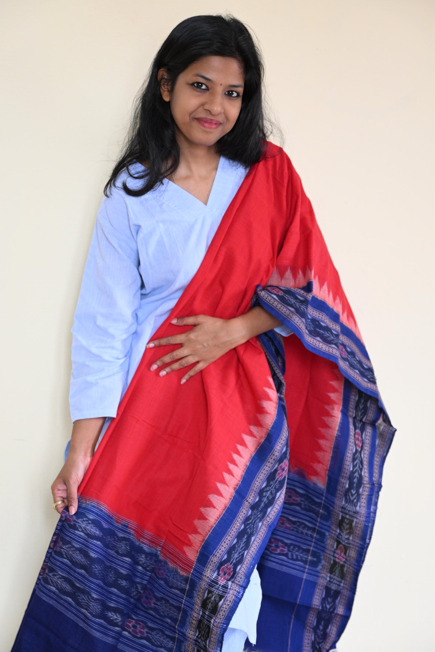 Red Sambalpuri Dupatta