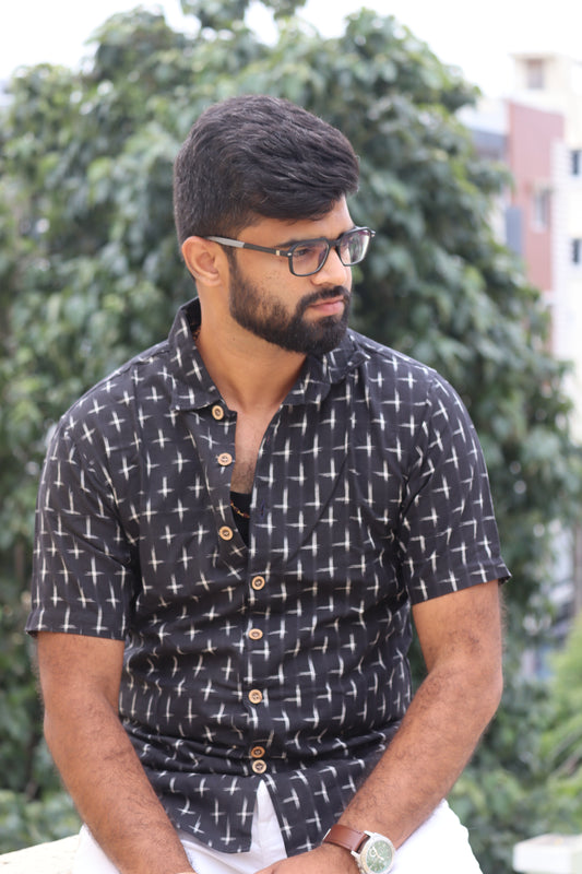 Black Pochampally Unisex Shirt