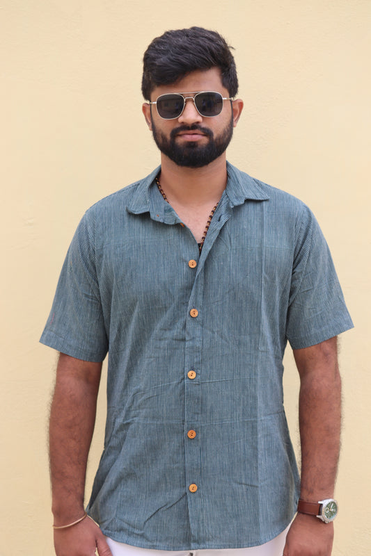 Green Organic Handloom Cotton Unisex Shirt