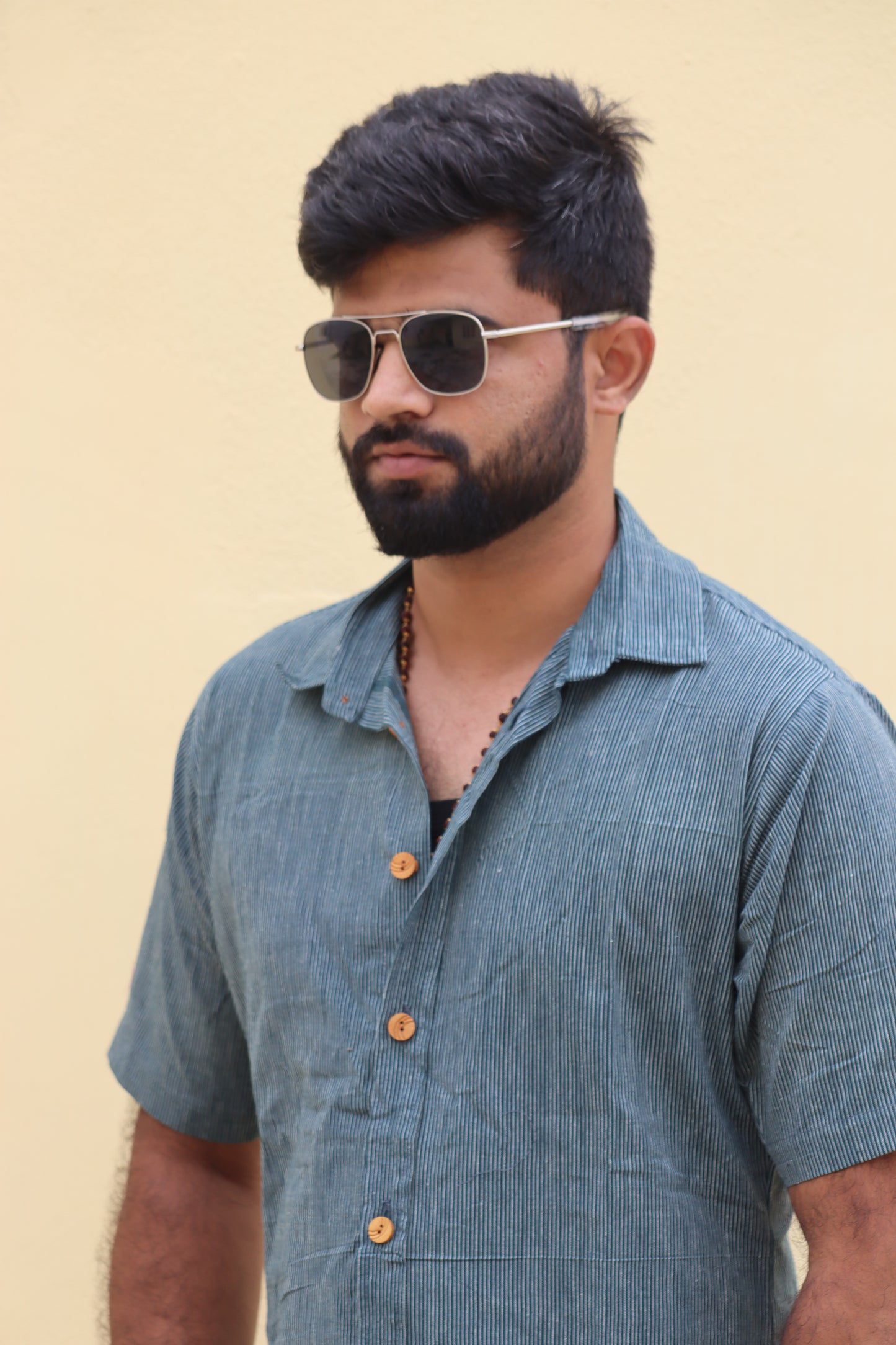 Green Organic Handloom Cotton Unisex Shirt