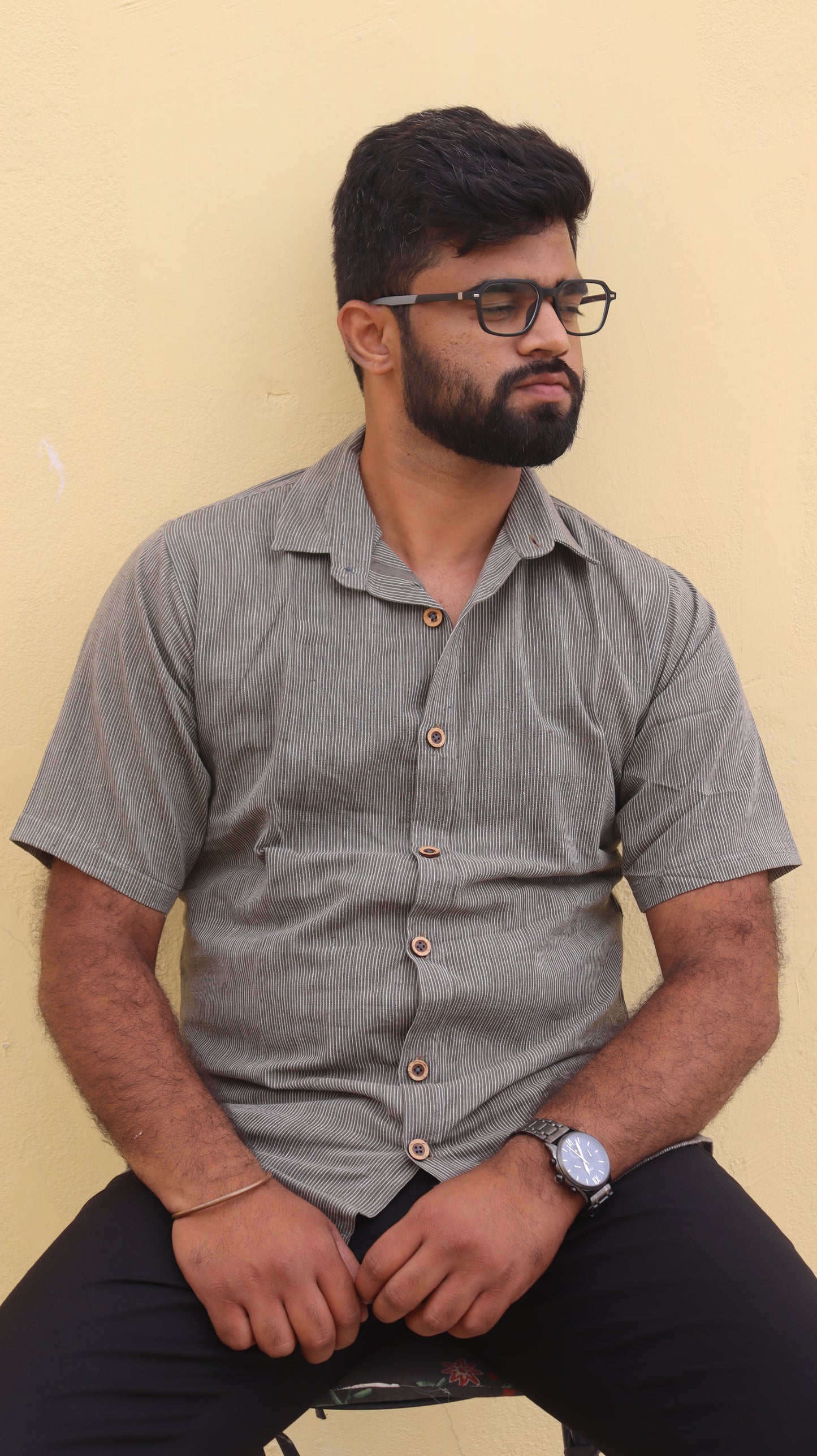 Olive Organic Handloom Cotton Unisex Shirt