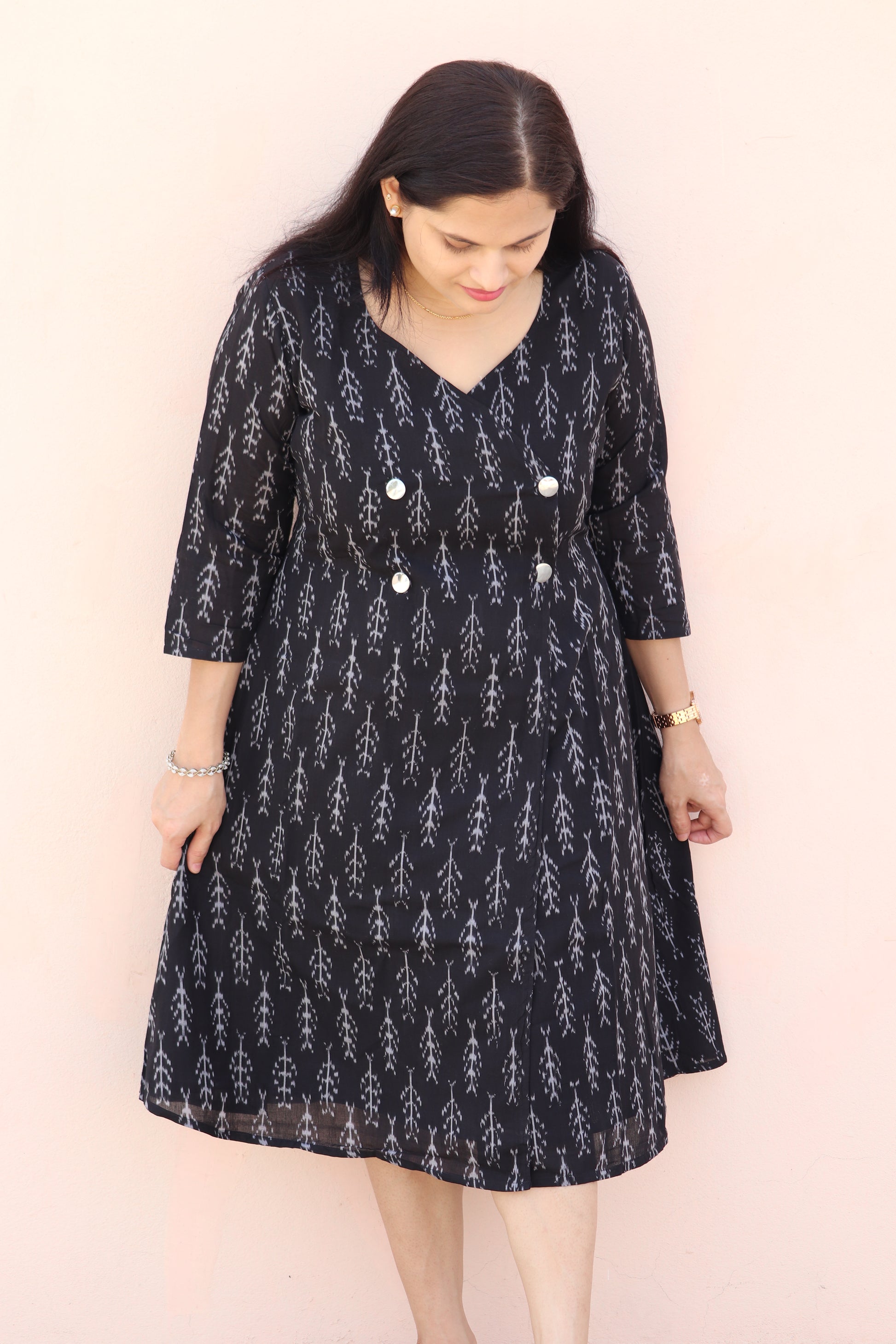 pochampally dress designs Cotton Pochampally Ikat dress XL
