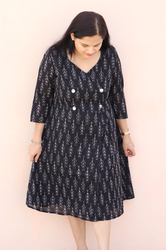 "ChitraChavi" Pochampally Dress - Earthyweaves