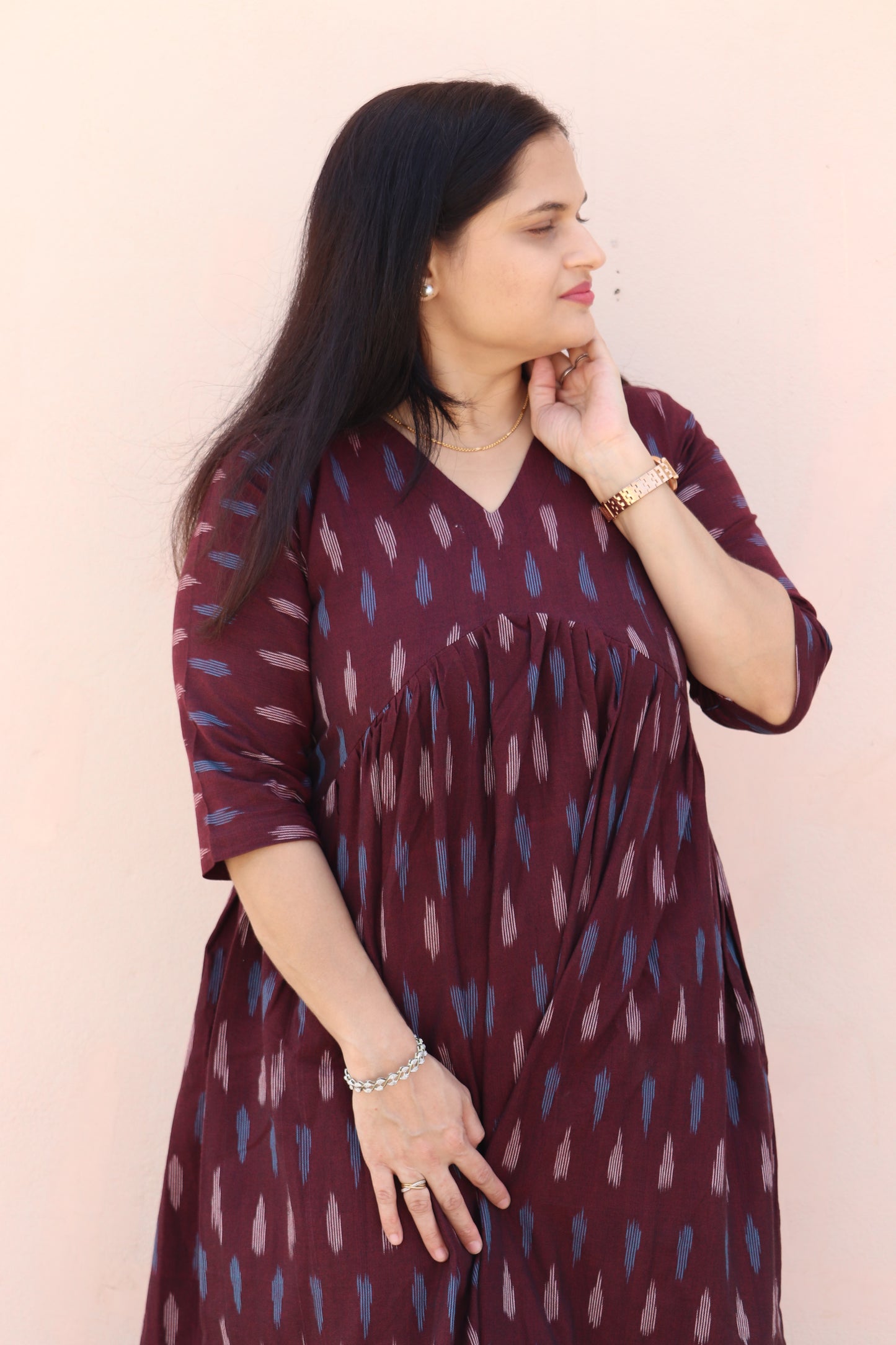 "Madhusha" Pochampally Kurta - Earthyweaves