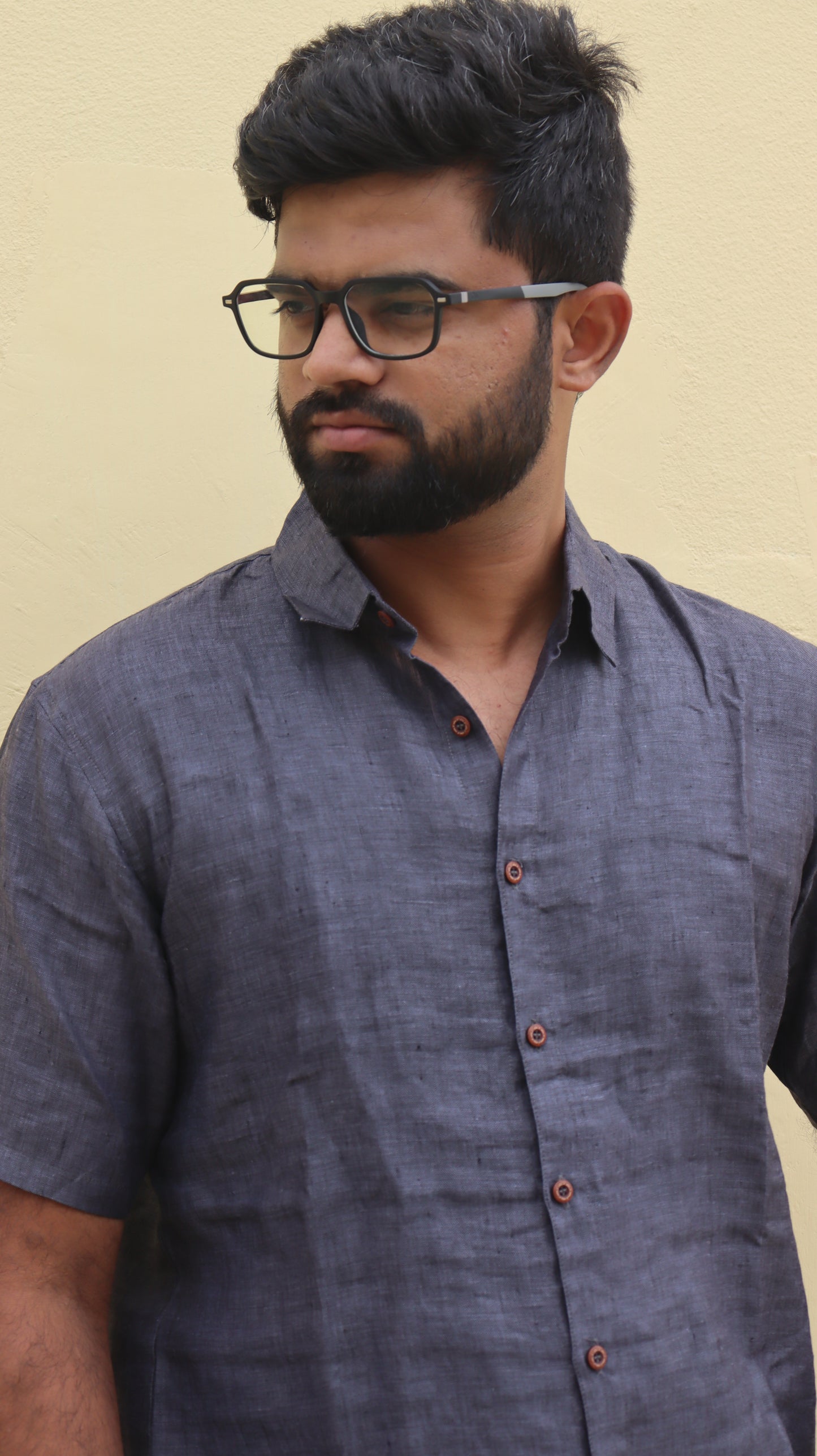 Grey Linen Unisex Shirt