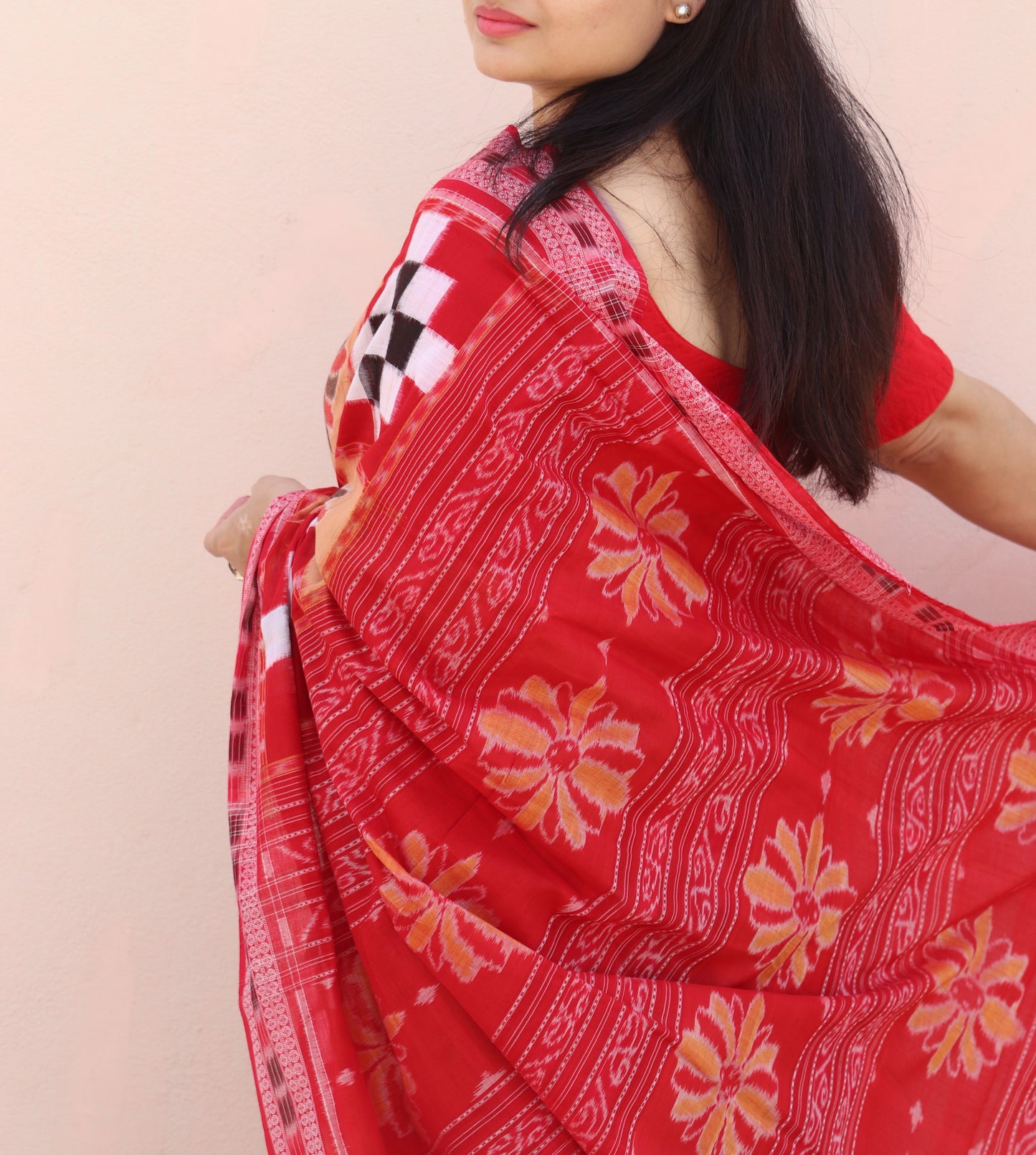 "Rudrakshi" Sambalpuri Saree - Earthyweaves