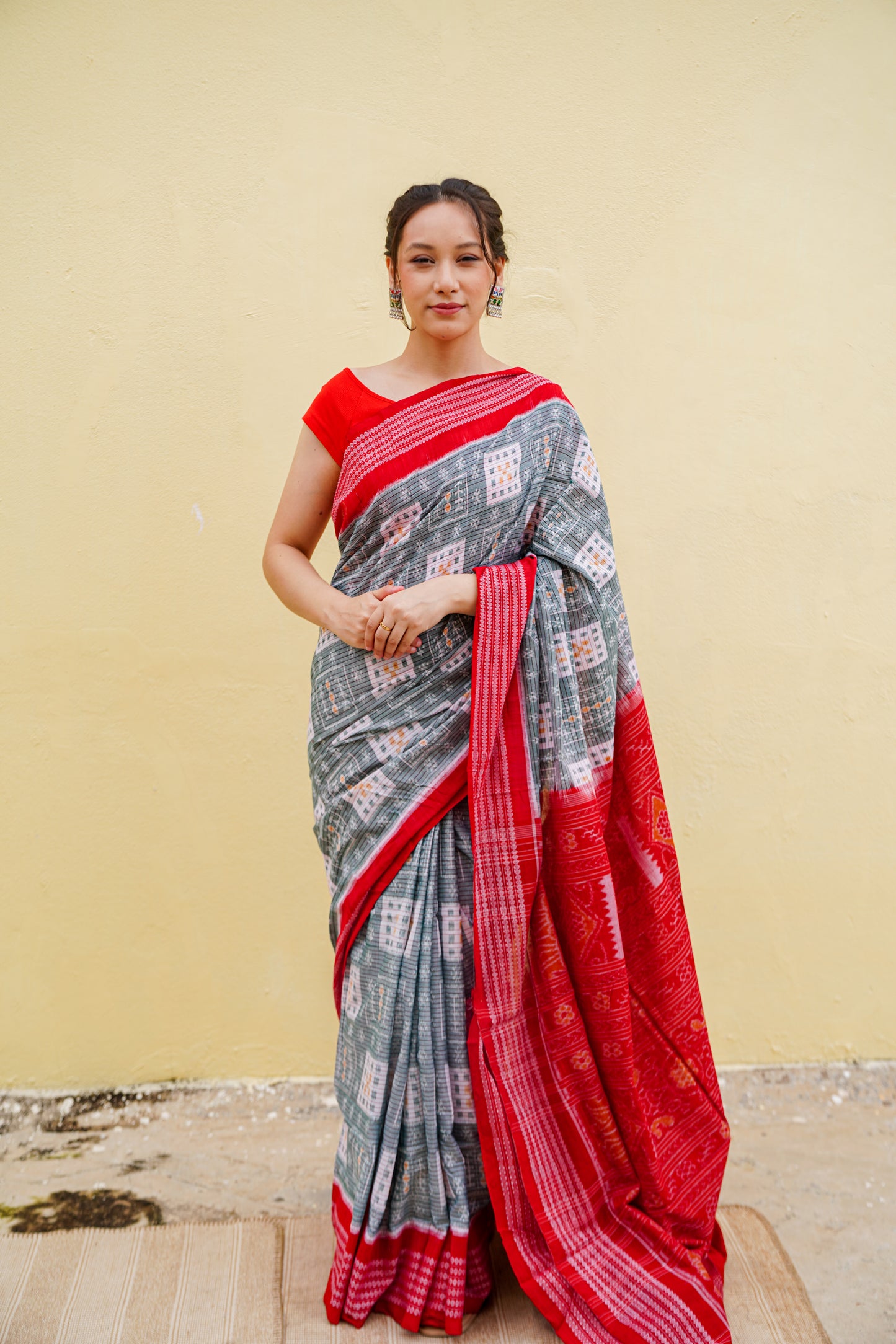"Tamrarekha" Sambalpuri Cotton Saree