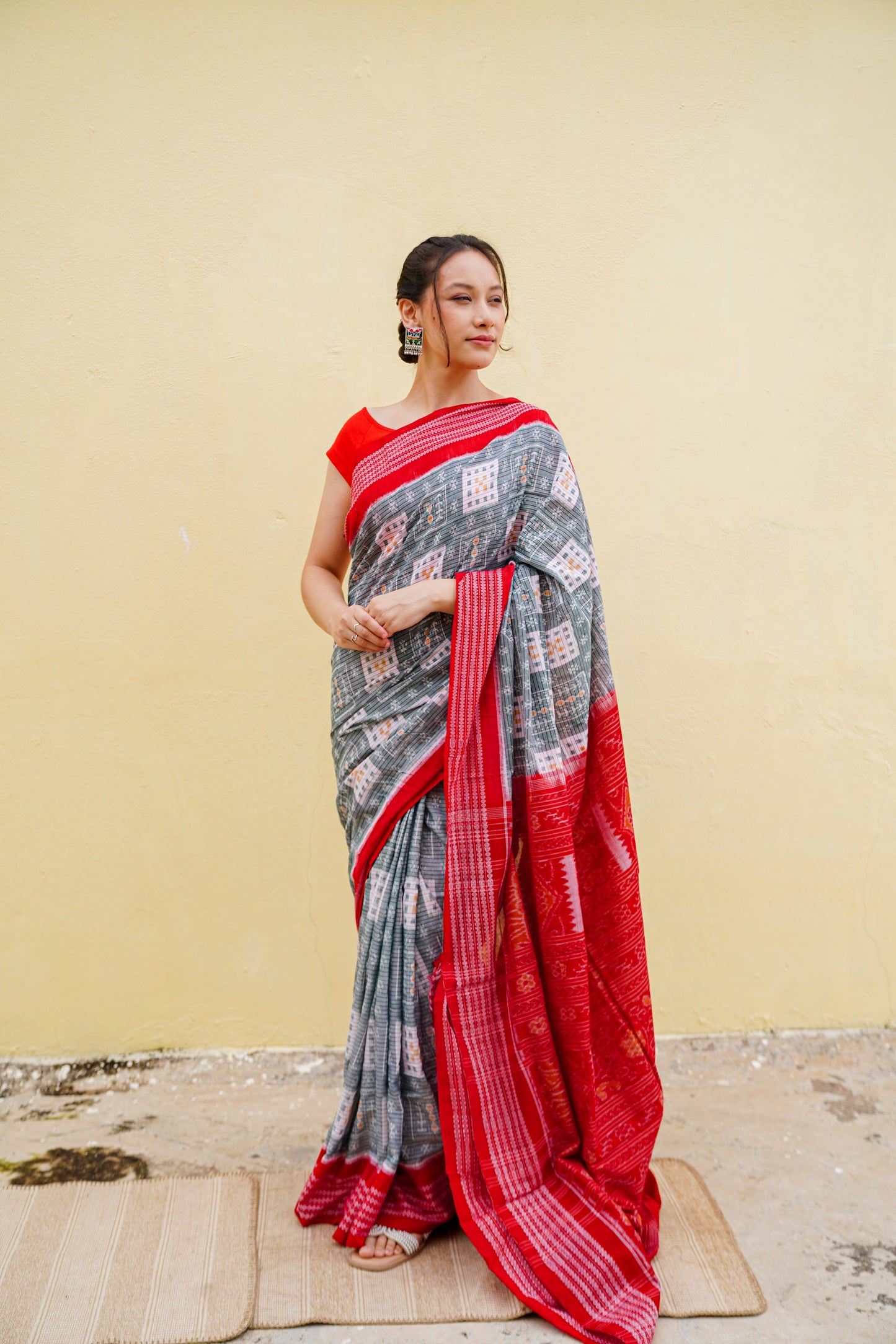 "Tamrarekha" Sambalpuri Cotton Saree