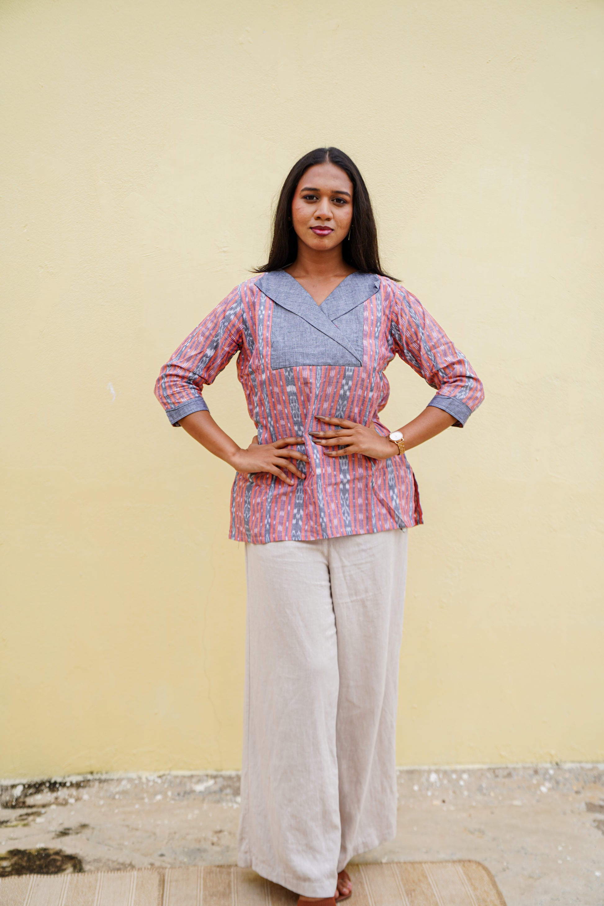 "Niva" Sambalpuri Top - Earthyweaves
