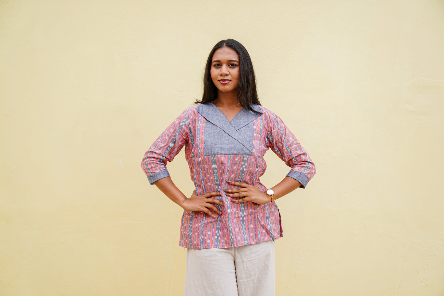 "Niva" Sambalpuri Top - Earthyweaves