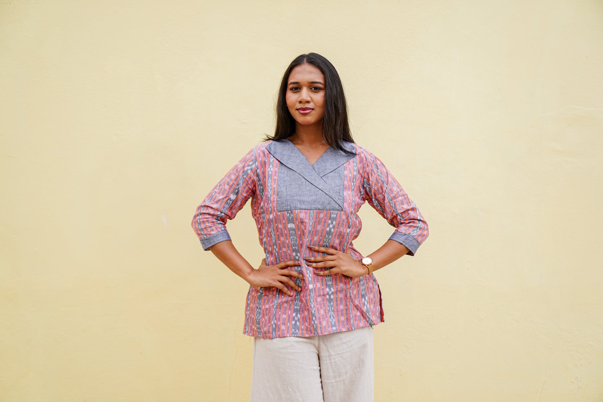 "Niva" Sambalpuri Top - Earthyweaves
