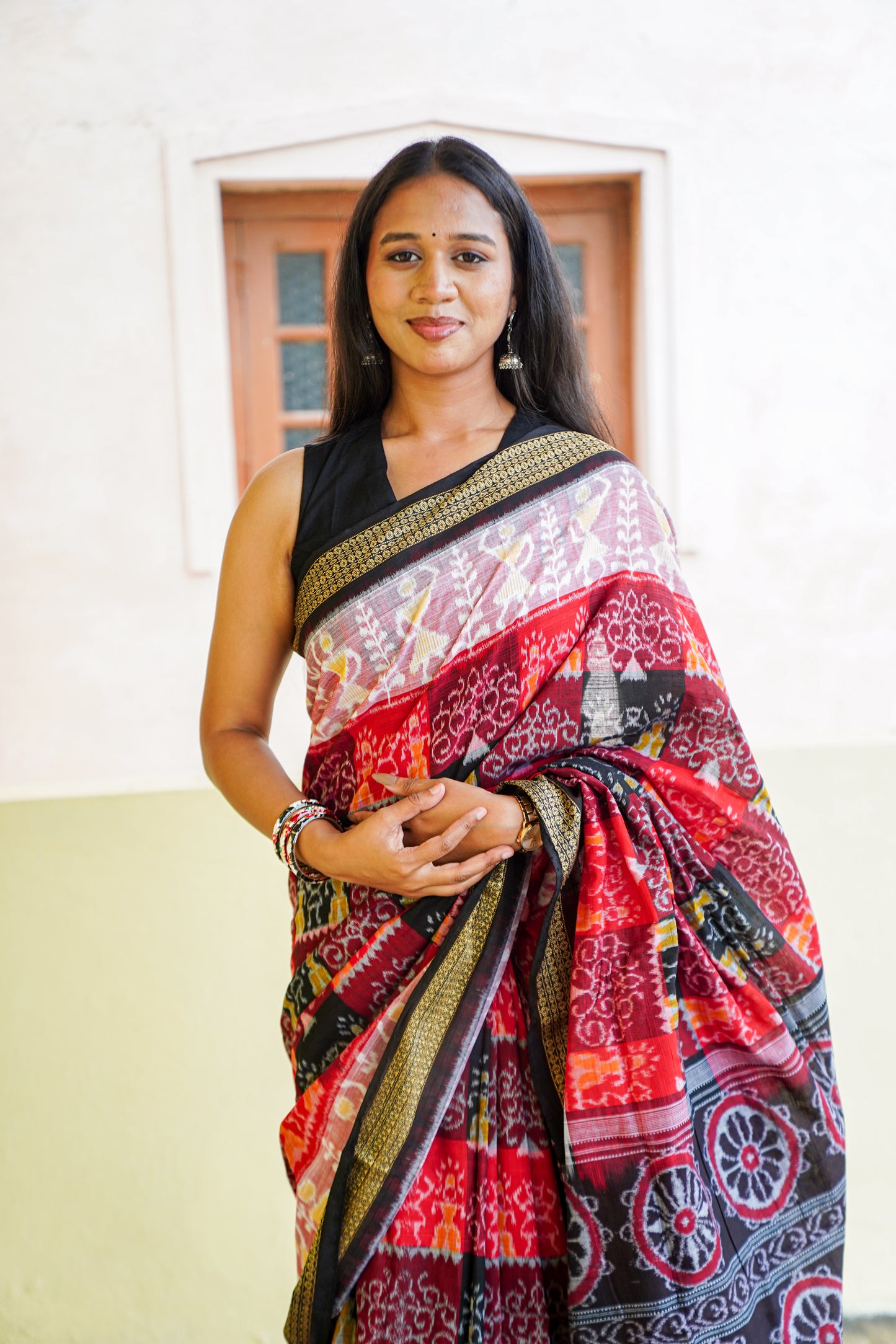 "Rangashree" Sambalpuri Cotton Saree - Earthyweaves