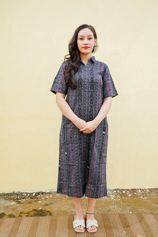 "Agnija" Sambalpuri Dress - Earthyweaves