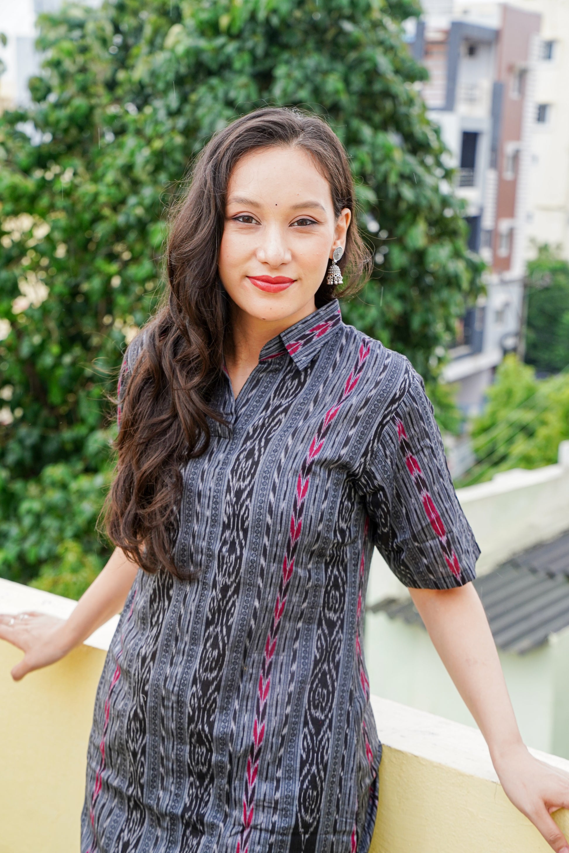 "Agnija" Sambalpuri Dress - Earthyweaves