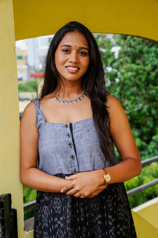 "Alokita" Sambalpuri Dress - Earthyweaves